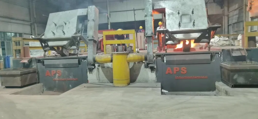 Aps Electric Industrial 1.5ton Cast Iron Stainless Steel Copper Aluminum Scrap Metal Brass Bronze Medium Frequency Induction Melting Furnace Price